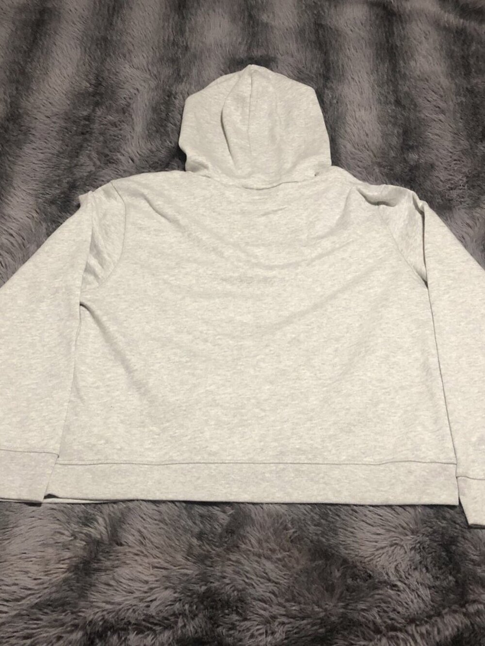 Aeropostale Women's Pullover Hoodie Solid Cotton Blend Light Gray Size XL, - Picture 5 of 5